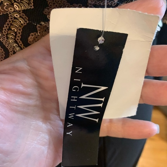 Black with bronze/gold  sequins design dress - Picture 3 of 5